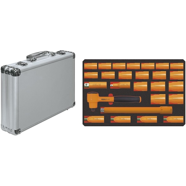 Ega Master SET OF 26 SOCKET WRENCHES 3/8" (6-24 MM) 1000 V 79073 - main